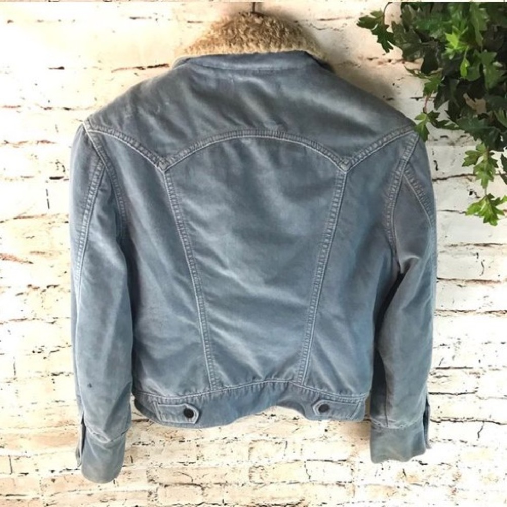 GAP Baby Blue Sherpa Velvet Jacket